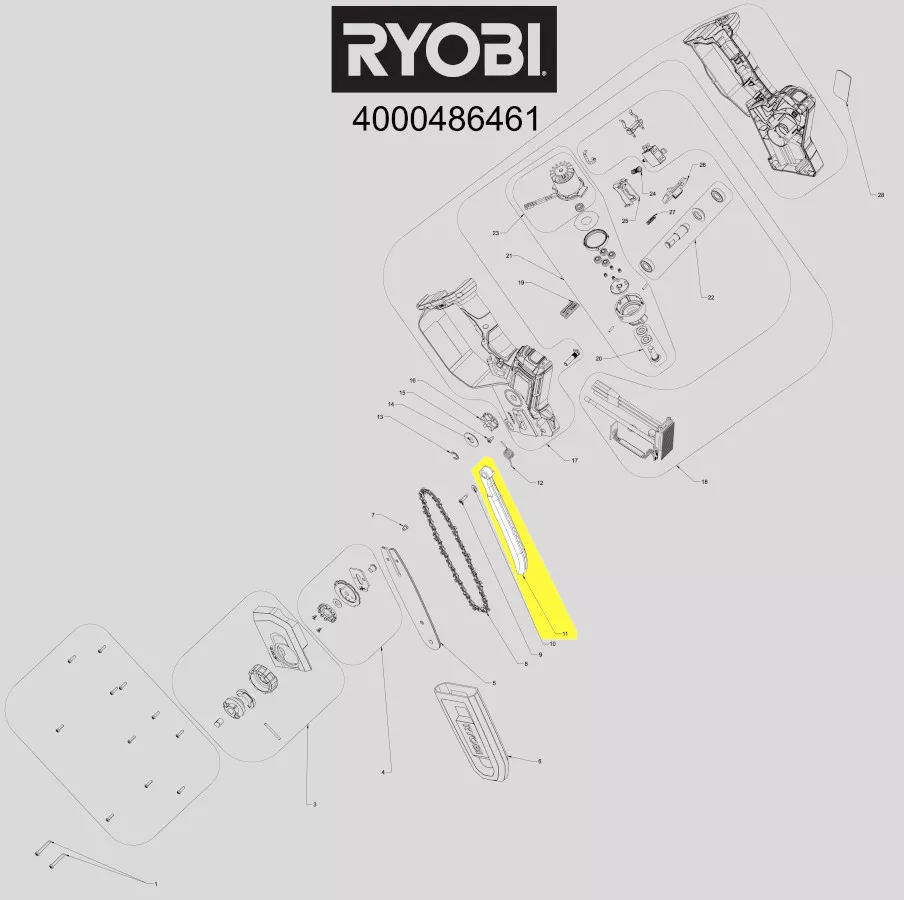 protection chaîne réf. 5131046815 Ryobi